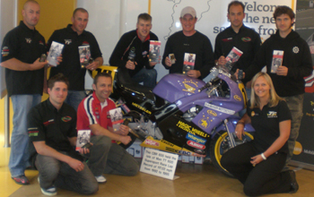 Sure Mobile's Julie Heselton with the TT competitors the company is backing
